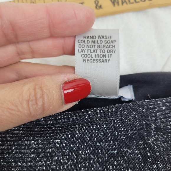 Cache vintage sheer black long sleeve lined top metallic silver whimsigoth S - Picture 6 of 11